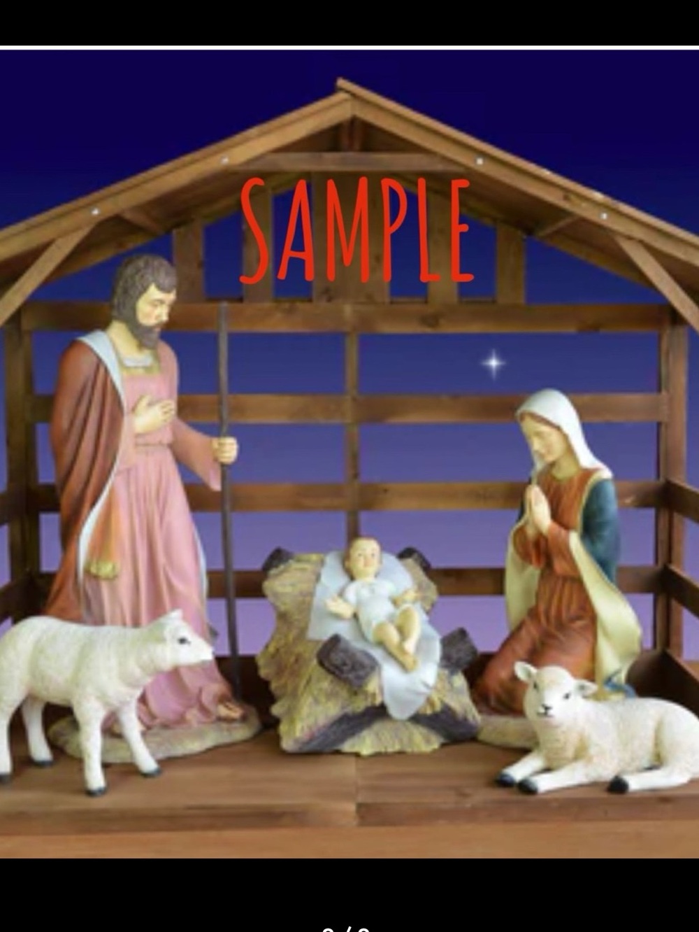 Nativity Sheep Set, Ceramic Sheep For Nativity Set , Christmas Decor - Picture 8 of 8